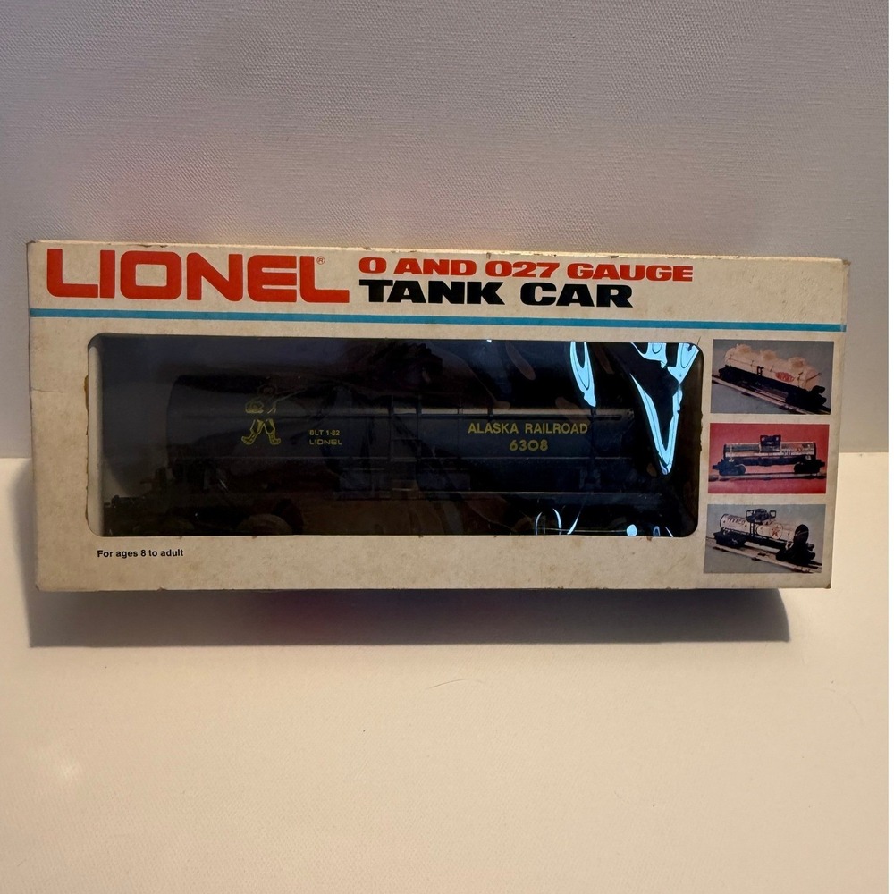 Lionel 6-6308 Alaska Railroad Tank Car O O27 Gauge Vintage 1982 Train Boxed